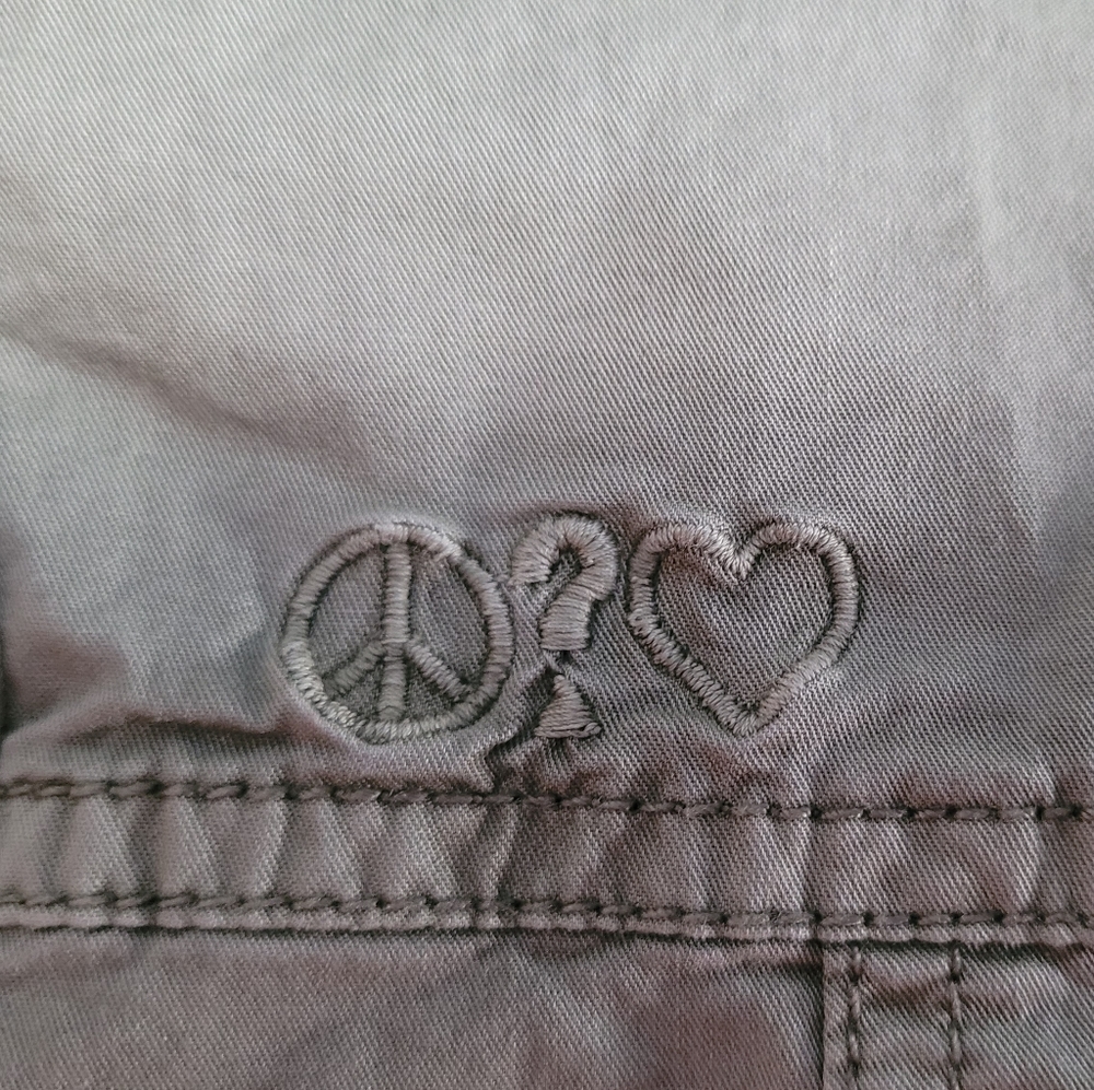 Guess camo mesh chiffon sleeves shirt - Picture 6 of 15